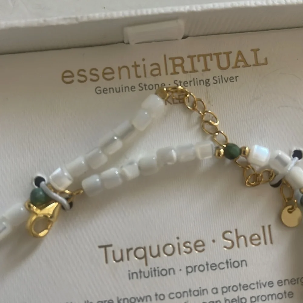 Essential Ritual Sealed NIB Genuine Turquoise Shell Anklet - Picture 7 of 13